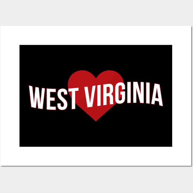 West Virginia Love Wall Art by Novel_Designs